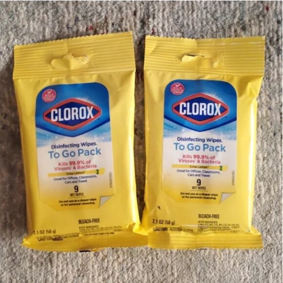 Clorox Disinfecting Wipes To Go Pack Bundle of 2 - Picture 1 of 2